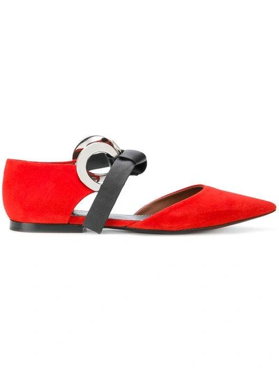 Proenza Schouler Grommet D'orsay Ballerinas In Tulipano