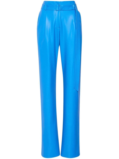 Lapointe Faux Leather Belted Wide-leg Pants In Astral