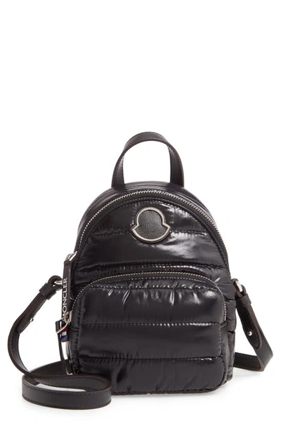 Moncler Mini Kilia Quilted Crossbody Backpack In Black
