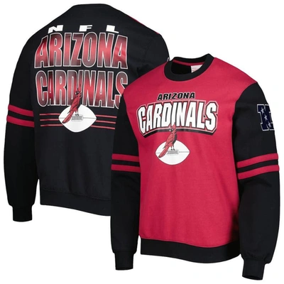 Mitchell & Ness Cardinal Arizona Cardinals All Over 2.0 Pullover Sweatshirt