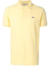 Maison Kitsuné Logo Detail Polo Shirt - Yellow & Orange