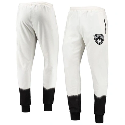 Fisll Oatmeal Brooklyn Nets Double Dribble Tie-dye Fleece Jogger Pants