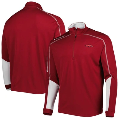 Columbia Cardinal Arkansas Razorbacks Shotgun 2.0 Omni-wick Quarter-zip Jacket