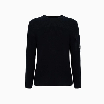 C.p. Company Cp Company Ribbed Wool Jumper In Black