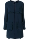 P.a.r.o.s.h . Straight-fit Ruffle Coat - Blue