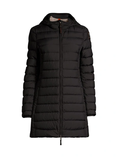Parajumpers Irene Quilted Hooded Down Jacket In Black
