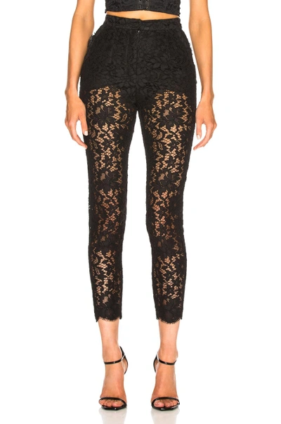 Dolce & Gabbana Lace Trousers In Black