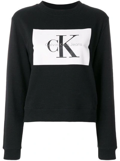 Calvin Klein Jeans Est.1978 Calvin Klein Jeans Logo Print Sweatshirt - Black