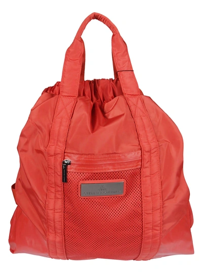 Stella Mccartney Mesh Panel Gym Backpack In Red