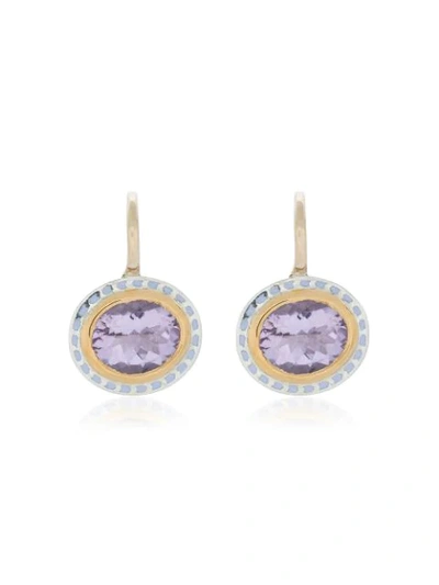 Alice Cicolini Oval Pendant Amethyst Earrings - Multicolour