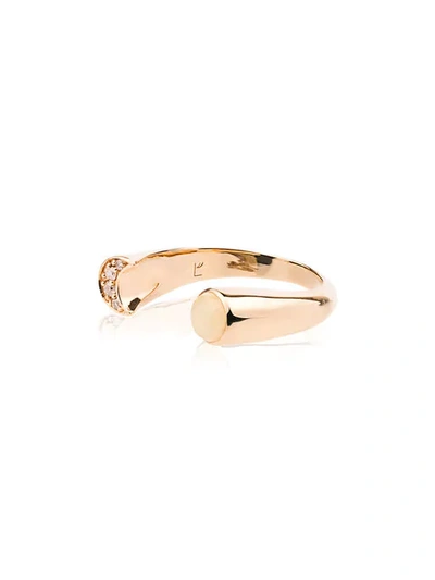 Pamela Love 18kt Gold Diamond Luna Ring In Metallic