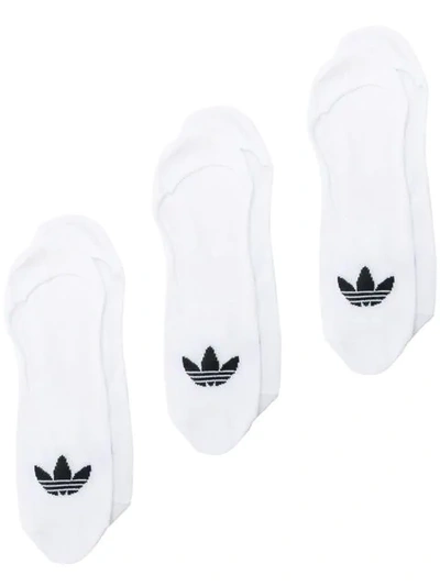 Adidas Originals Pack Of Three Low Cut Socks In White