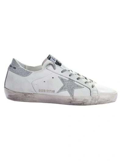 Golden Goose Superstar Sneakers In White-silver