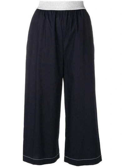 I'm Isola Marras Cropped Wide Leg Trousers In Blue