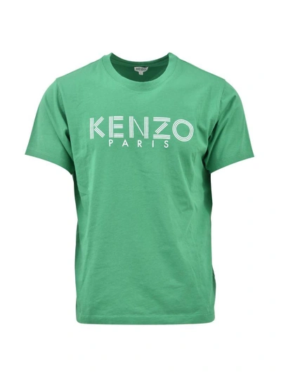 Kenzo Logoed T-shirt Green In Emerald