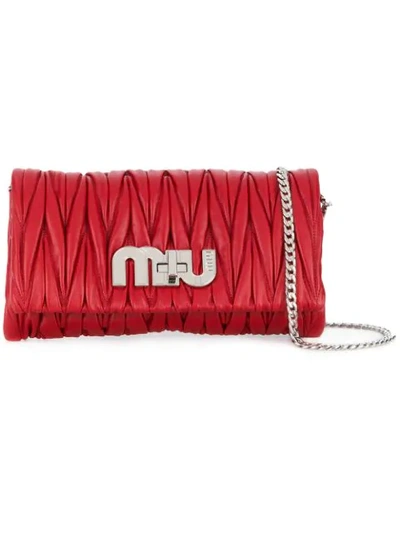 Miu Miu My Miu Shoulder Bag - Red In Red