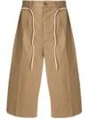 Maison Margiela Drawstring Tailored Shorts In Brown