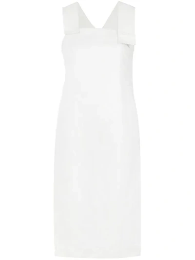 Mara Mac Midi Straight Dress - White