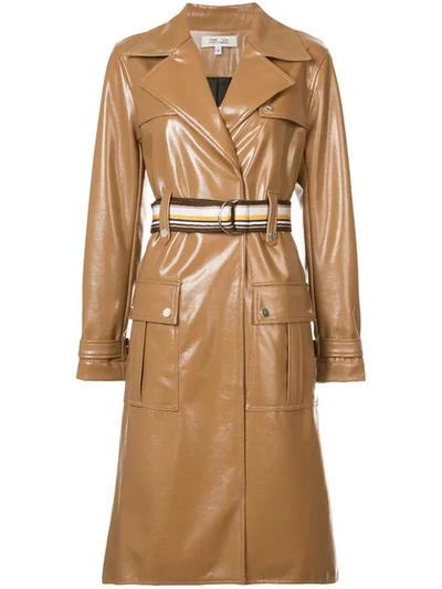 Diane Von Furstenberg Dvf  Belted Trench Coat - Neutrals