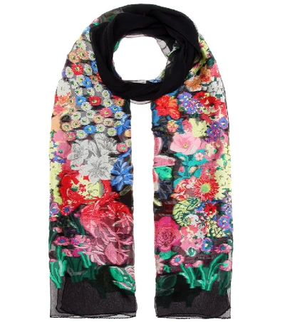 Etro Floral-printed Silk-blend Scarf