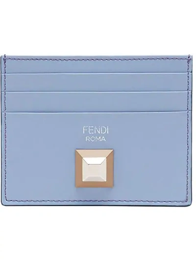 Fendi Blue & Burgundy Rainbow Card Holder