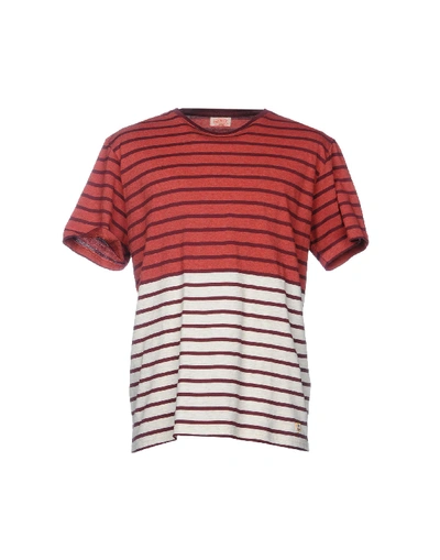 Armor-lux T-shirts In Brick Red