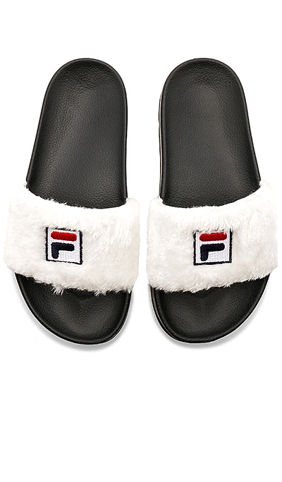 Baja East X Fila Faux Fur Slide In White