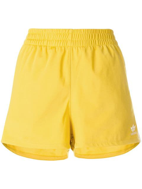 adidas 3 stripes shorts yellow adidas 3 stripes shorts yellow