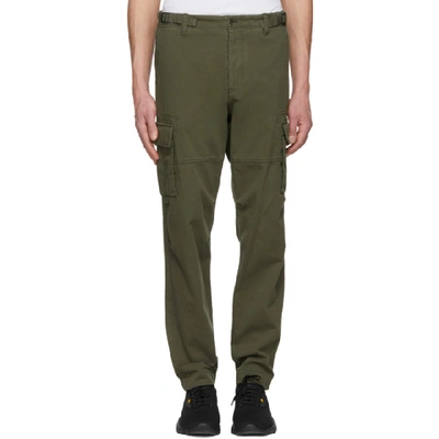 Valentino Green Washed Cargo Pants In L90 Olive