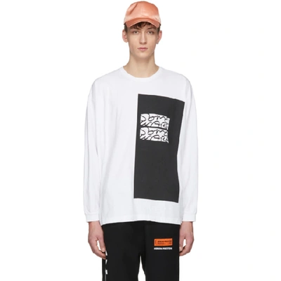 Some Ware Ssense Exclusive White Colorblock 'the New Body' T-shirt