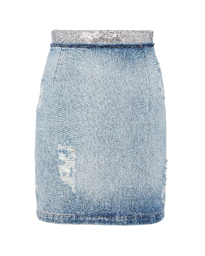 Iro Sequin-embellished Denim Pencil Skirt