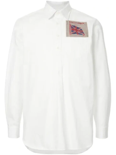 Kent & Curwen Flag Patch Shirt In White