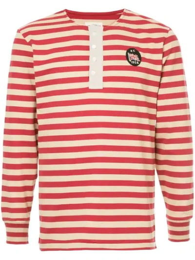 Kent & Curwen Striped Longlseeved T-shirt In Red