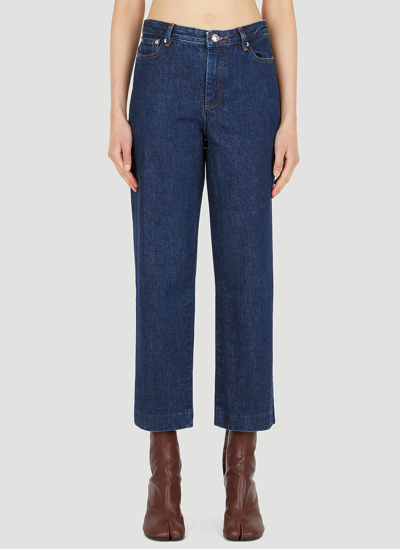 Apc A.p.c. High Waist New Sailor Jeans In Lightblue