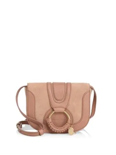 See By Chloé Hana Mini Suede & Leather Crossbody Bag In Nougat