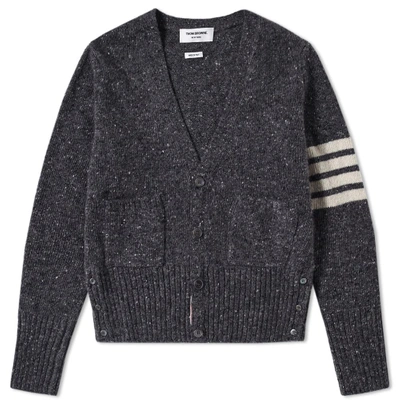 Thom Browne Classic Donegal Cardigan In Grey