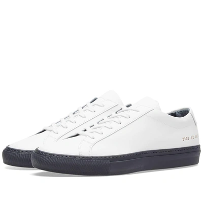 Common Projects Achilles Low Coloured Sole In White