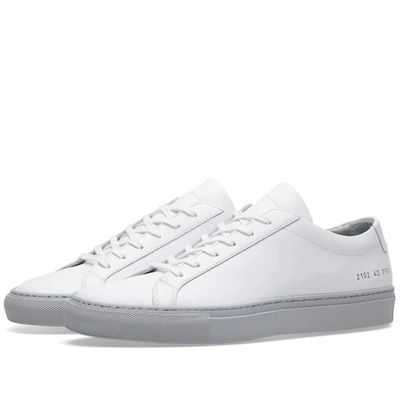 Common Projects Achilles Low Coloured Sole In White
