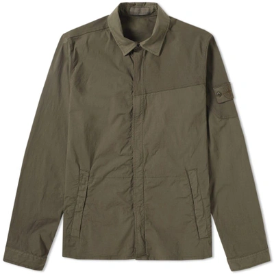 Stone Island Ghost Piece Overshirt In Green