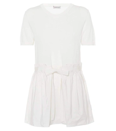 Moncler Cotton-blend Top In White