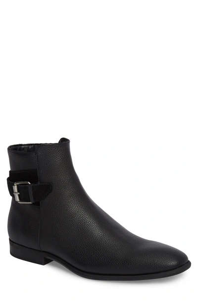 Calvin Klein Lorenzo Buckle Boot In Black