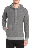 Alo Yoga Triumph Hooded Sweatshirt In Grey Triblend