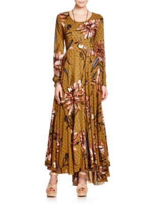 Free People First Kiss Floral Print Maxi Dress In Goldenrod Combo ...