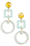 Lele Sadoughi Cage Imitation Pearl Drop Earrings In Sunshine Yellow