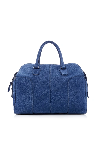 Tod's M'o Exclusive Soft Medium Satchel In Blue
