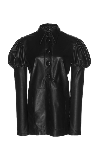 Ellery Breuer Leather Top In Black