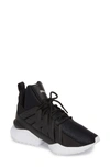 Puma Muse Echo Satin En Pointe High Top Sneaker In  Black/  White