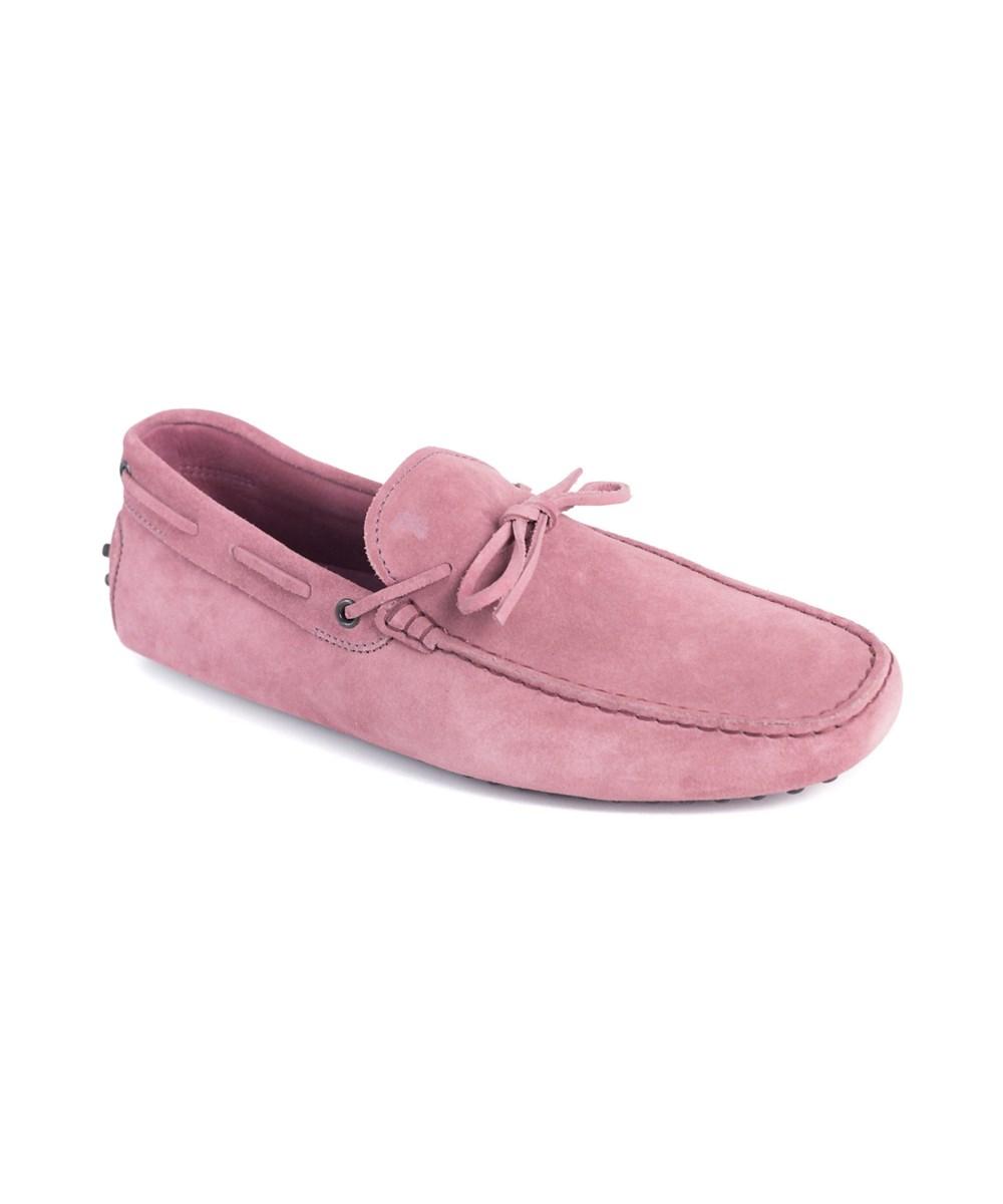 tod's pink suede loafers