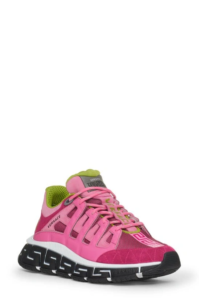 Versace Trigreca Low Top Sneaker In Pink