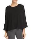 Vince Camuto Cascade Bell-sleeve Top - 100% Exclusive In Rich Black